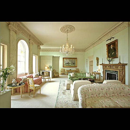 Interior with natural light through floor-to-ceiling windows